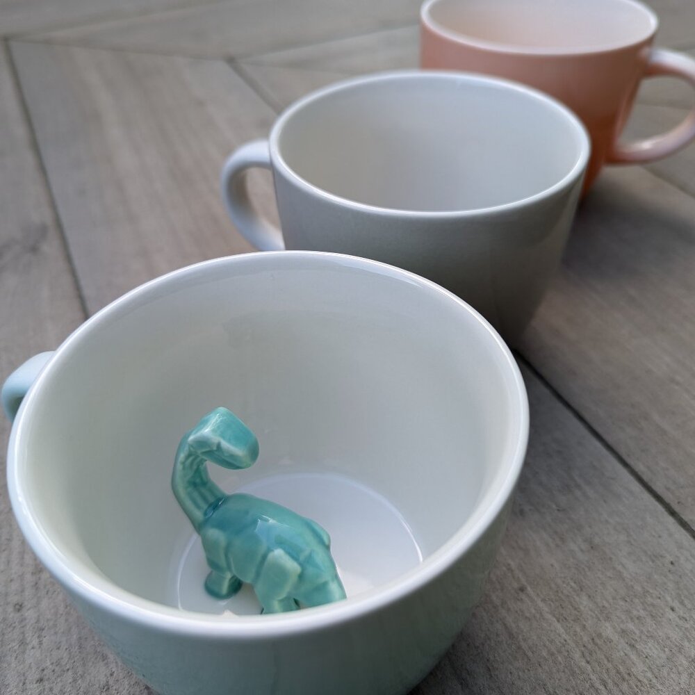 House of Disaster ombre dinosaur mug set